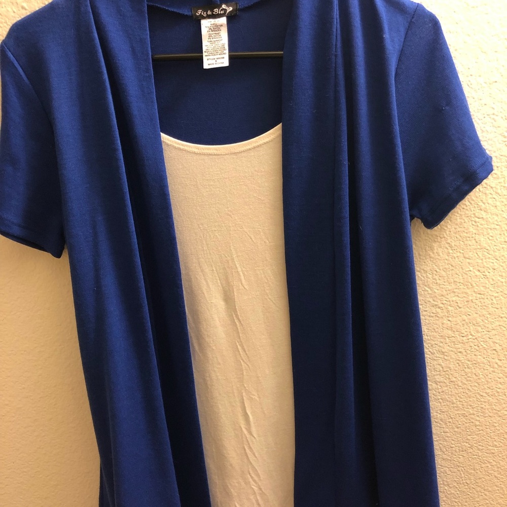 Blue and white shirt